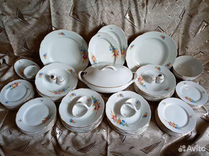 Столовый сервиз на 12 персон Bohemia Чехословакия