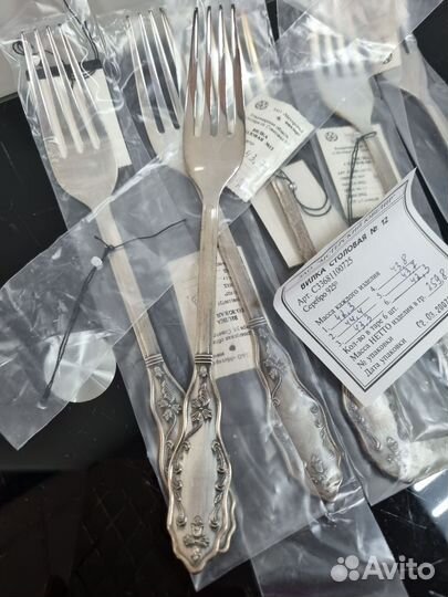 Столовые вилки, серебро 925 пробы