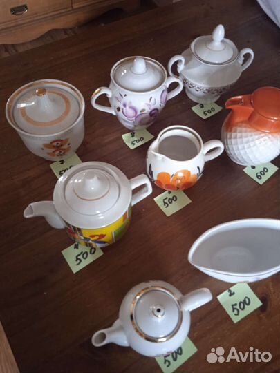Заварочный чайник,сахарница,соусник Дулево из СССР