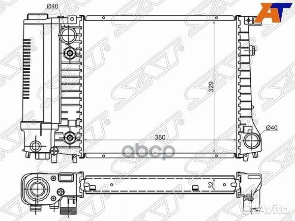 Радиатор BMW 3-Series 81-94 sgbw0009 Sat