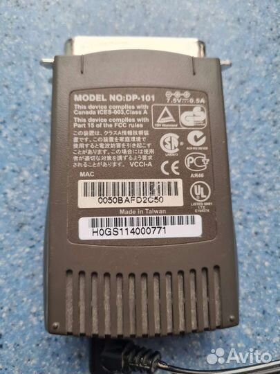 Однопортовый многопротол принт-сервер D Link dp101