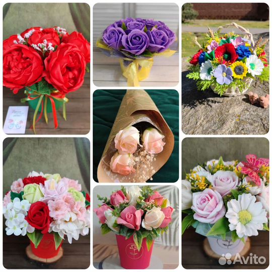 Букет из пенных цветов