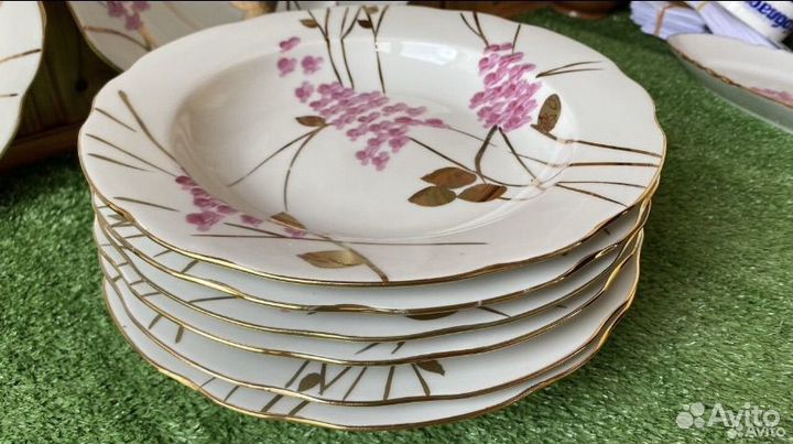Сервиз столовый Розовая сирень Дулево