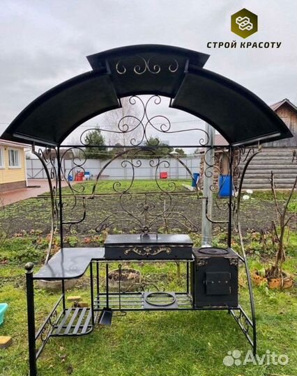 Кованые мангалы с крышей