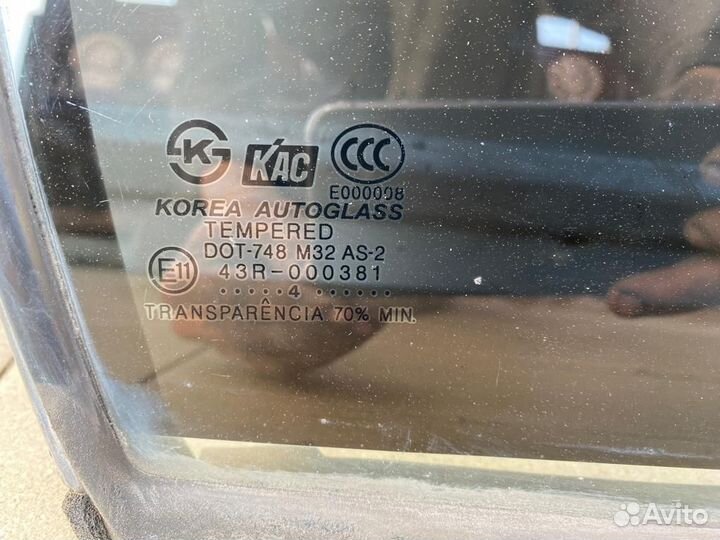 Стекло треугольник заднее правое Hyundai Elantra 3
