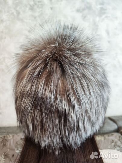 Шапка меховая на вязаной основе