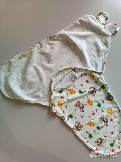 Пеленки кокон на липучках и молнии 3 шт