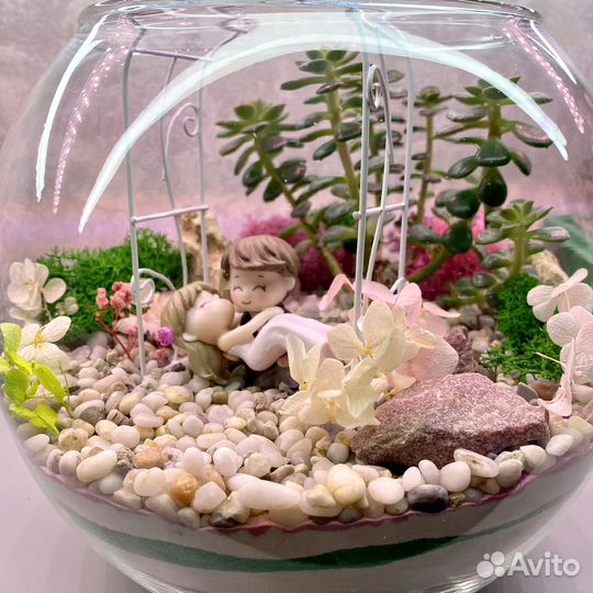 Флорариум свадебный с суккулентами