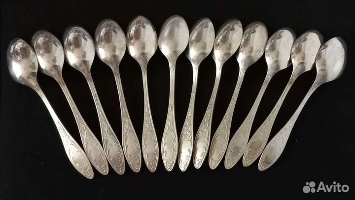 Чайные ложки Мельхиор Пламя