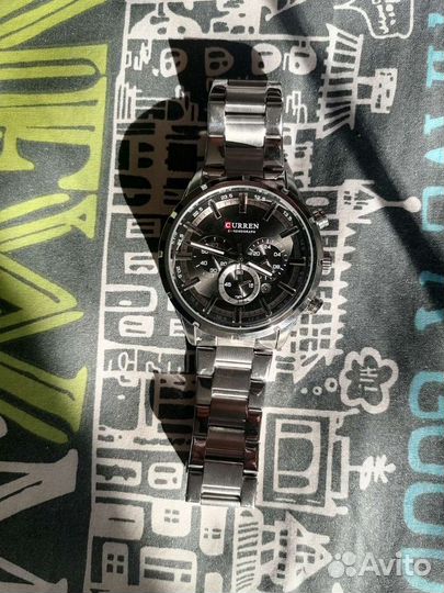 Часы кварцовые, стальные, водонепроницаемые