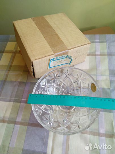 Новый хрустальный салатник Винтаж