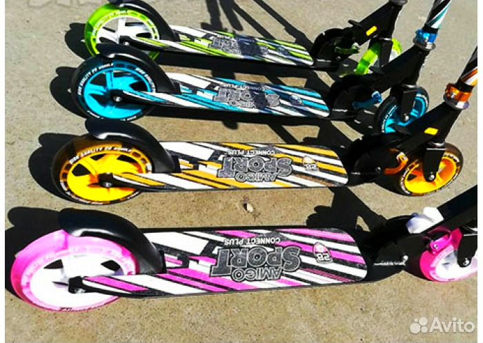 Самокат для детей от 5лет. Светится