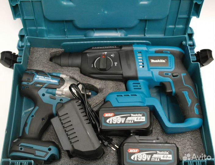 Makita 2 в 1 перфоратор + гайковерт