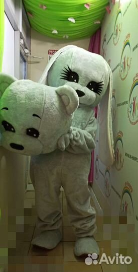 Ростовая кукла 2 в 1 Мишка + Зайка