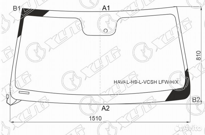 Стекло лобовое с обогревом щеток + дд great wall