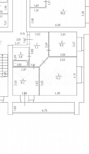 2-к. квартира, 44 м², 3/10 эт.