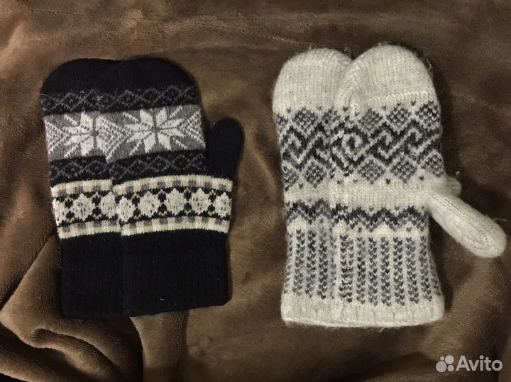 Шерстяные варежки