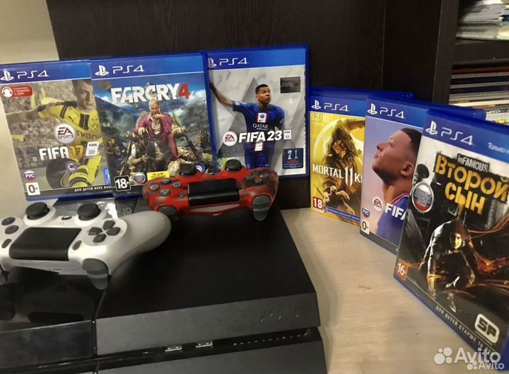 Sony PS4 fat +2геймпада+море игр