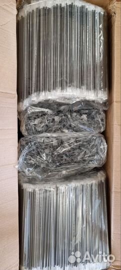 Трубочка для кофе черная в индивид упаковке 210 мм