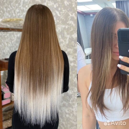 Наращивание биоволос биопротеиновые волосы