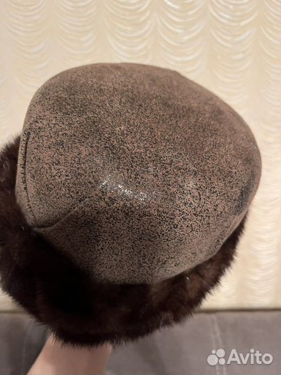 Женская шапка зимняя комбинированная с норкой