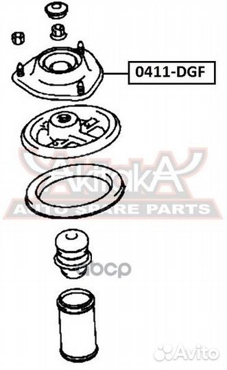 Опора амортизатора перед прав/лев 0411DGF asva