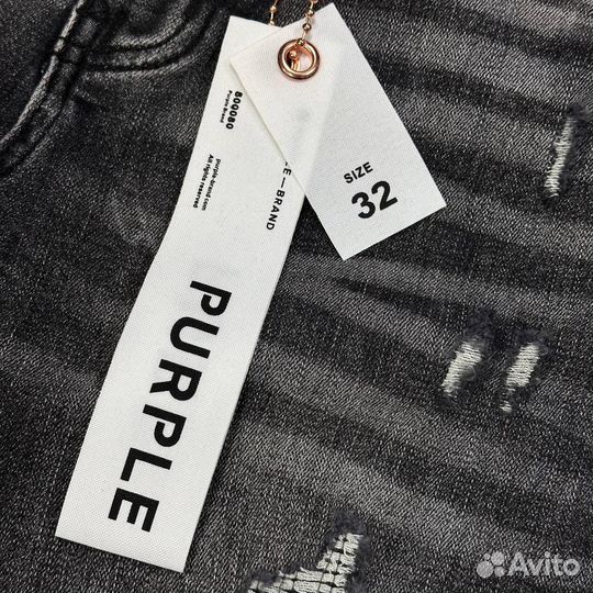 Джинсы Purple Brand PU112 темно-серые слим фит