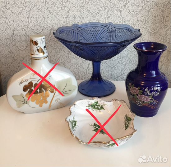 Две вазы : на ножке, для цветов )