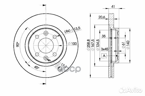 78BD3550-2 диск тормозной передний Renault Cli