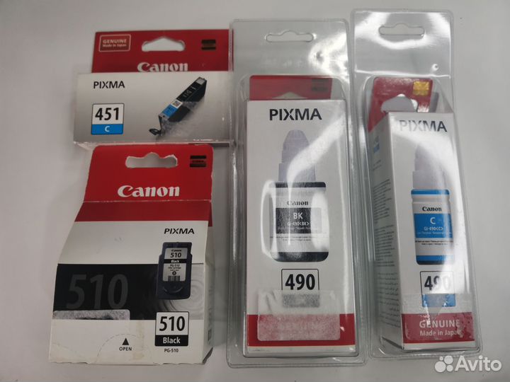 Чернила на принтеры Canon(490 Bk и 490 C)