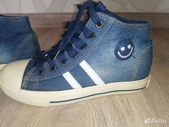 Кеды джинсовые