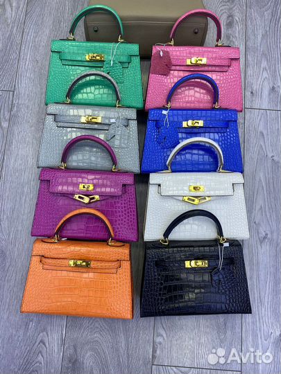 Сумка Hermes kelli mini 22 см крокодил