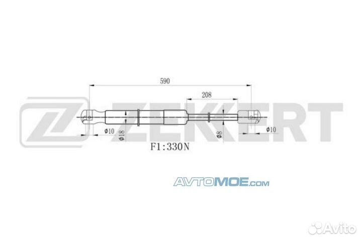 Пружина газовая капота лев. MB M-Class (164) 05- G