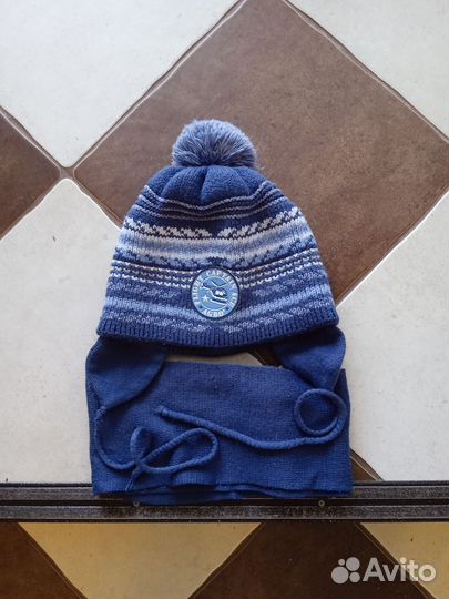 Шапка зимняя детская + шарф