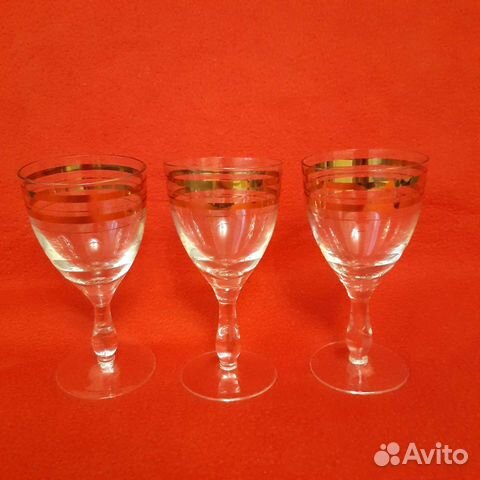 Фужеры тонкое стекло 3 шт 15см