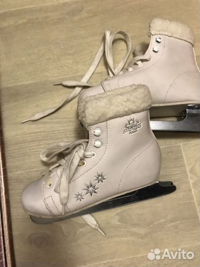 Коньки фигурные детские 33 размер с двумя лезвиями