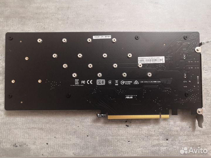 Плата расширения asus hyper m.2 x16 gen 4 card