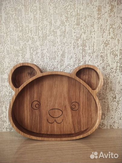 Тарелка детская из дерева
