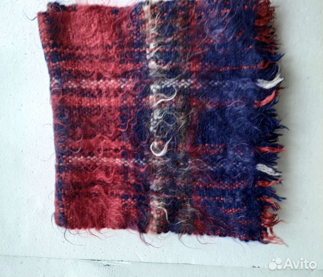 Шарф шерстяной белый черный цветной унисекс