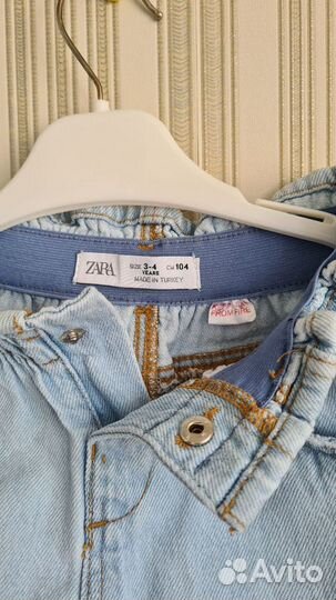 Джинсовая юбка для девочки zara 98 104