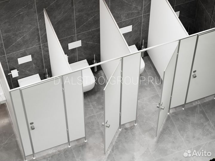 Сантехнические перегородки туалетные и душевые