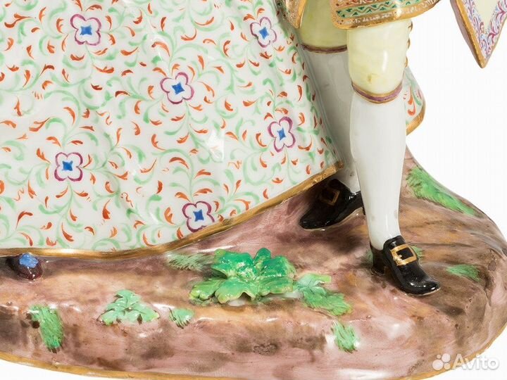 Антикварная Фарфоровая статуэтка Мейсен 19в 28см