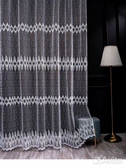 Тюль белая новая