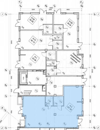 Помещение 107.50 м² в ЖК 