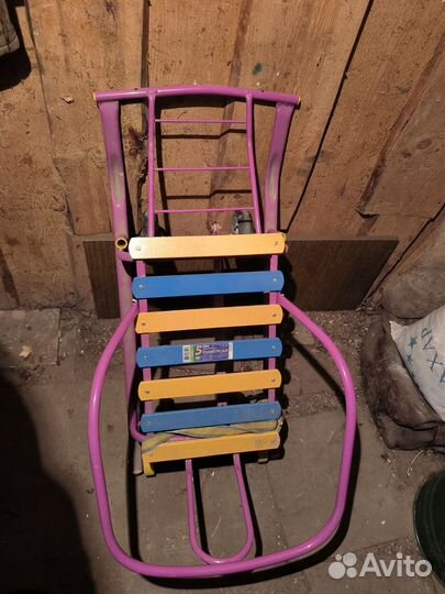 Зимние детские санки с колесами