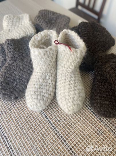 Теплые носки из шерсти (чуни)
