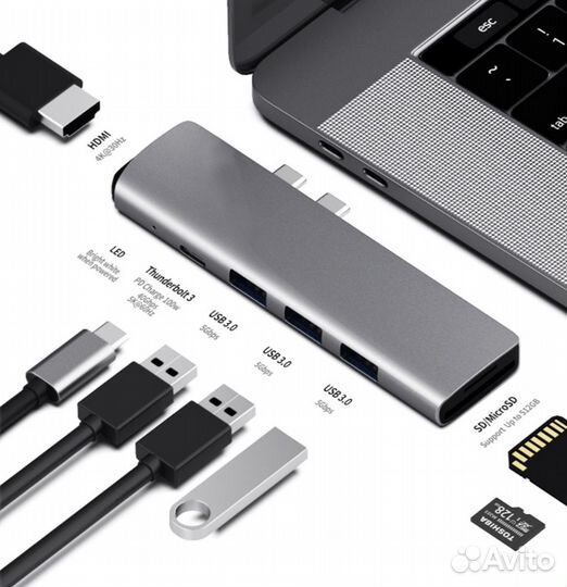 Usb хаб type c концентратор для MacBook