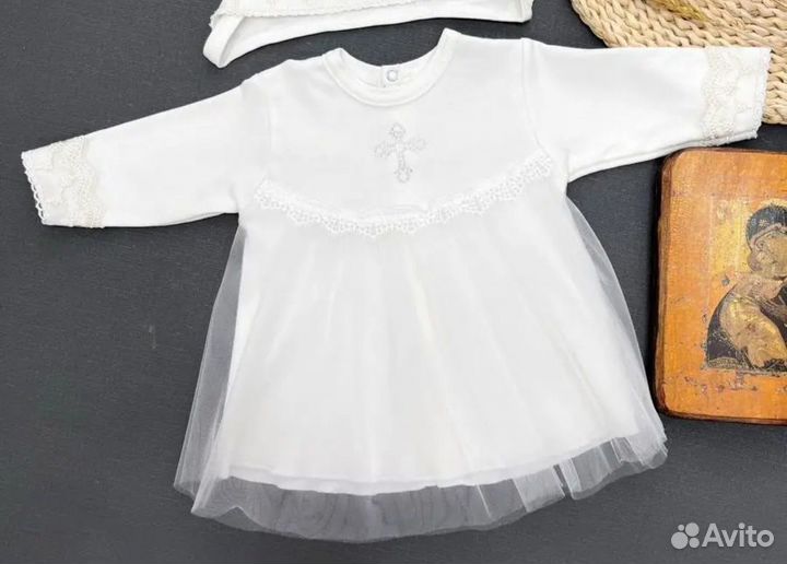 Крестильный набор для девочки 62 размер