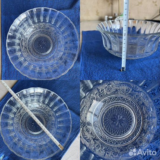 Столовых сервиз, посуда цветное стекло