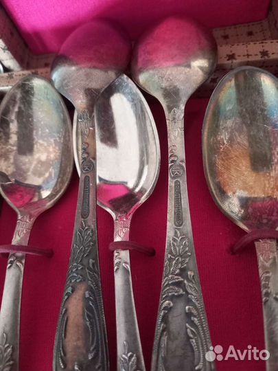 Ложка Чайная мельхиор набор новый зиш